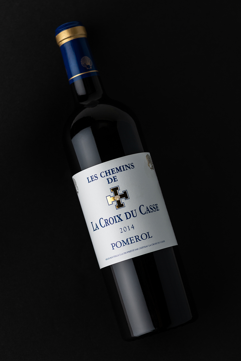 Bouteille vin luxe fond noir