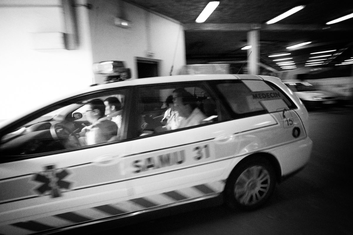 voiture vitesse départ SAMU 31 Toulouse