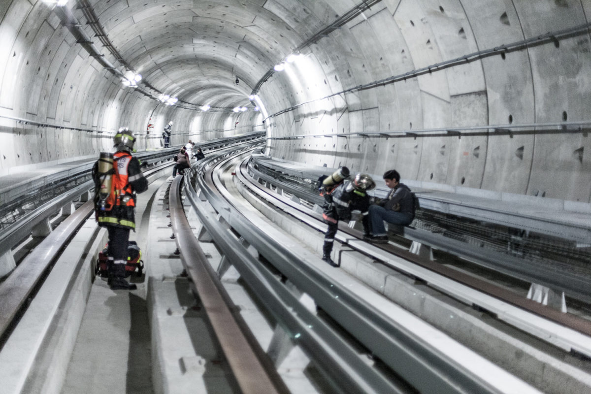 Pompier intervention tunnel métro Toulouse